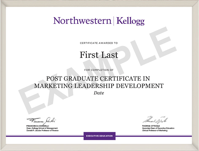 Northwestern Kellogg Post Graduate Certificate in Marketing